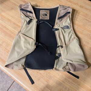 The North Face Beige and Black Running Vest